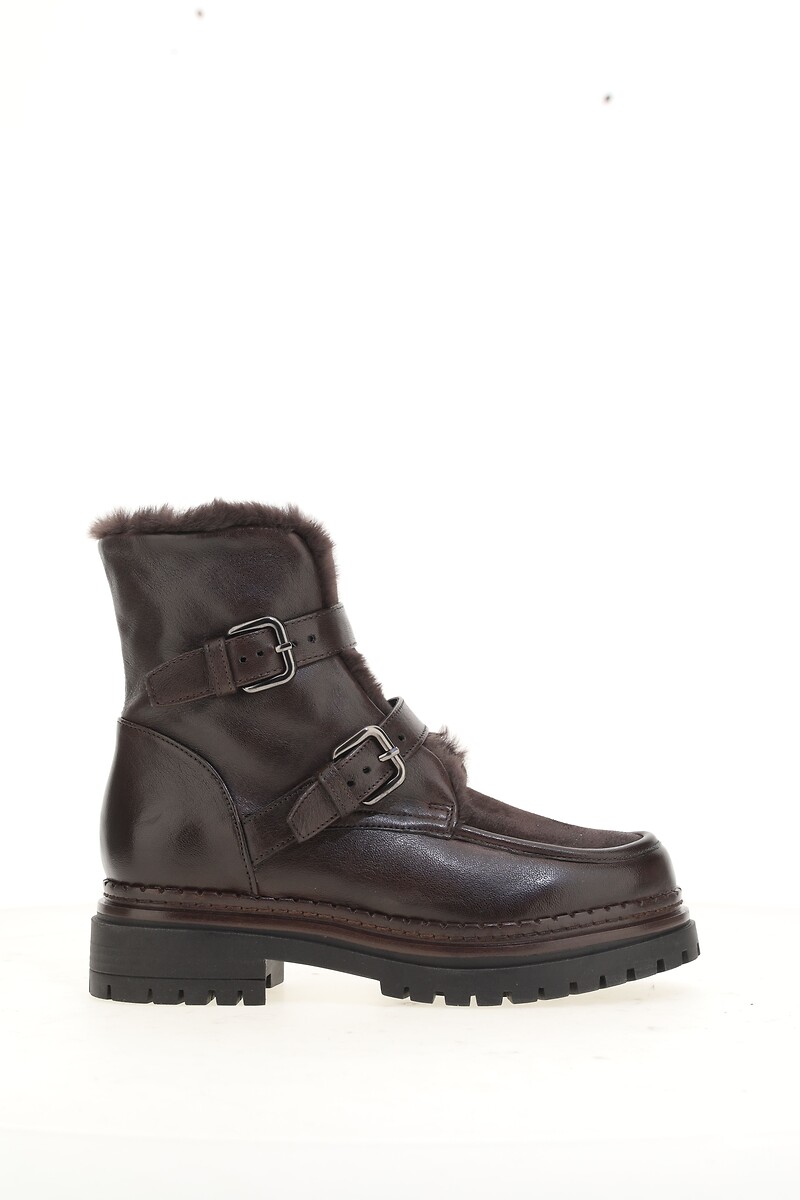 Boots en cuir fourrées, MJUS