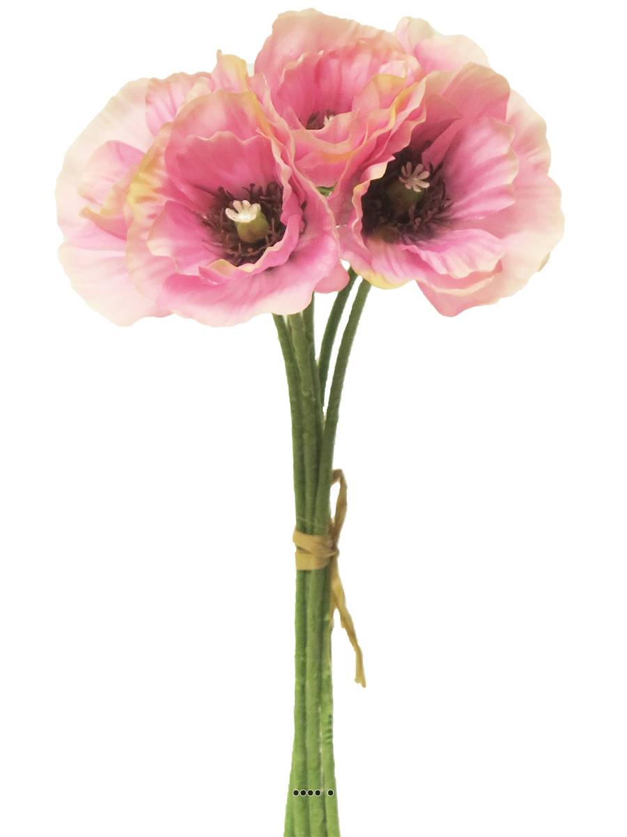 Bouquet de Pavot artificiel, H 29 cm, ARTIFICIELLES
