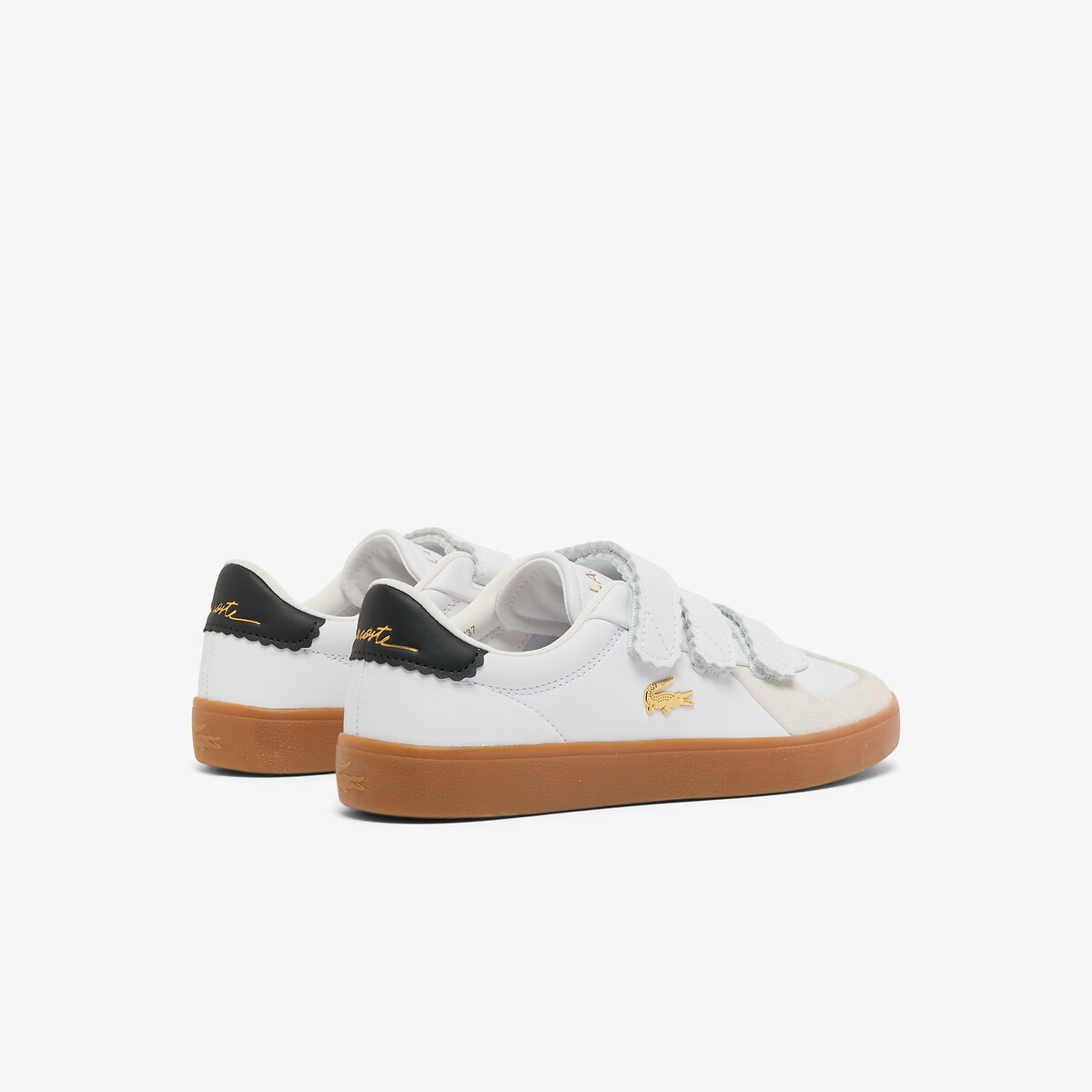 Lacoste Zapatillas bajas con velcro, de piel, BASESHOT STRAP — foto 3