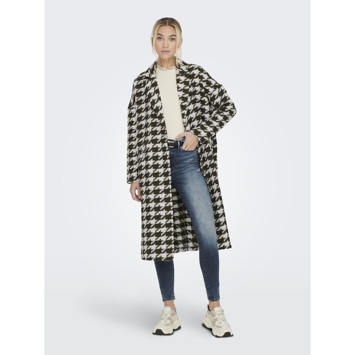 Manteau pied de coq femme hot sale