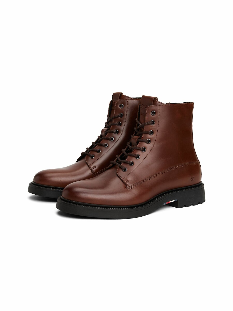 Tommy Hilfiger Botines de piel con cordones — foto 4