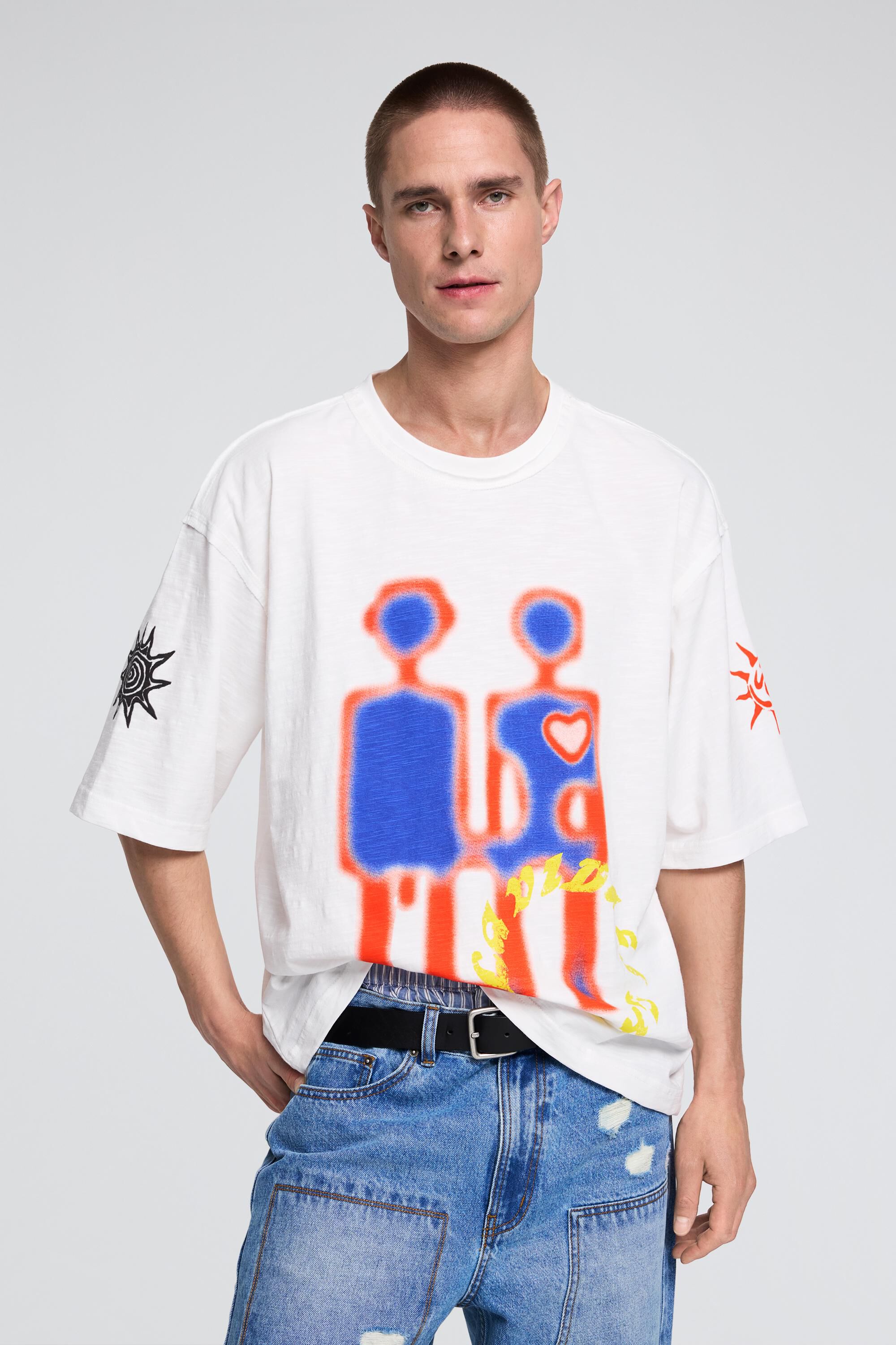 T-shirt imprimé robots, DESIGUAL