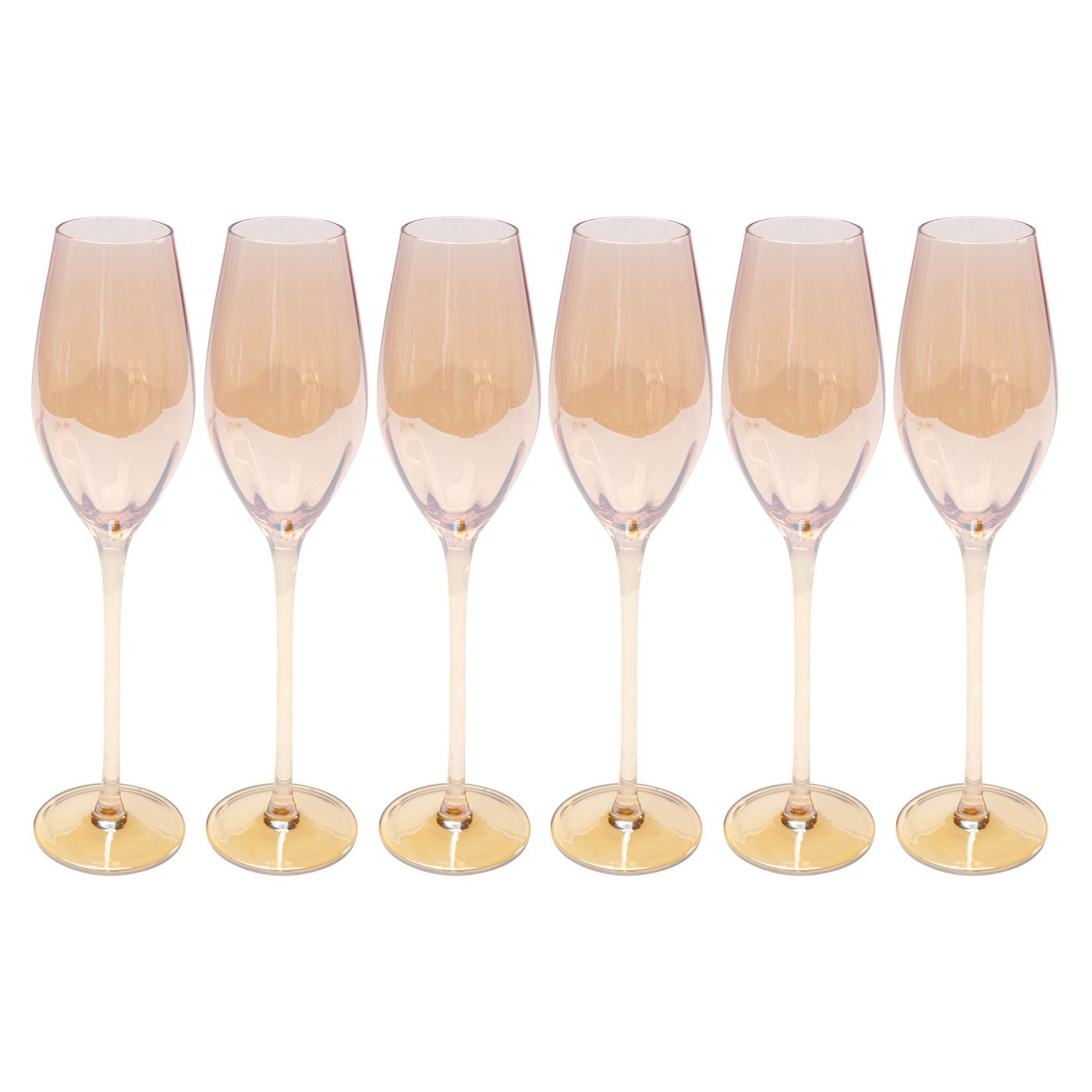 Lot de 6 flûtes à champagne, BINA, KARE DESIGN