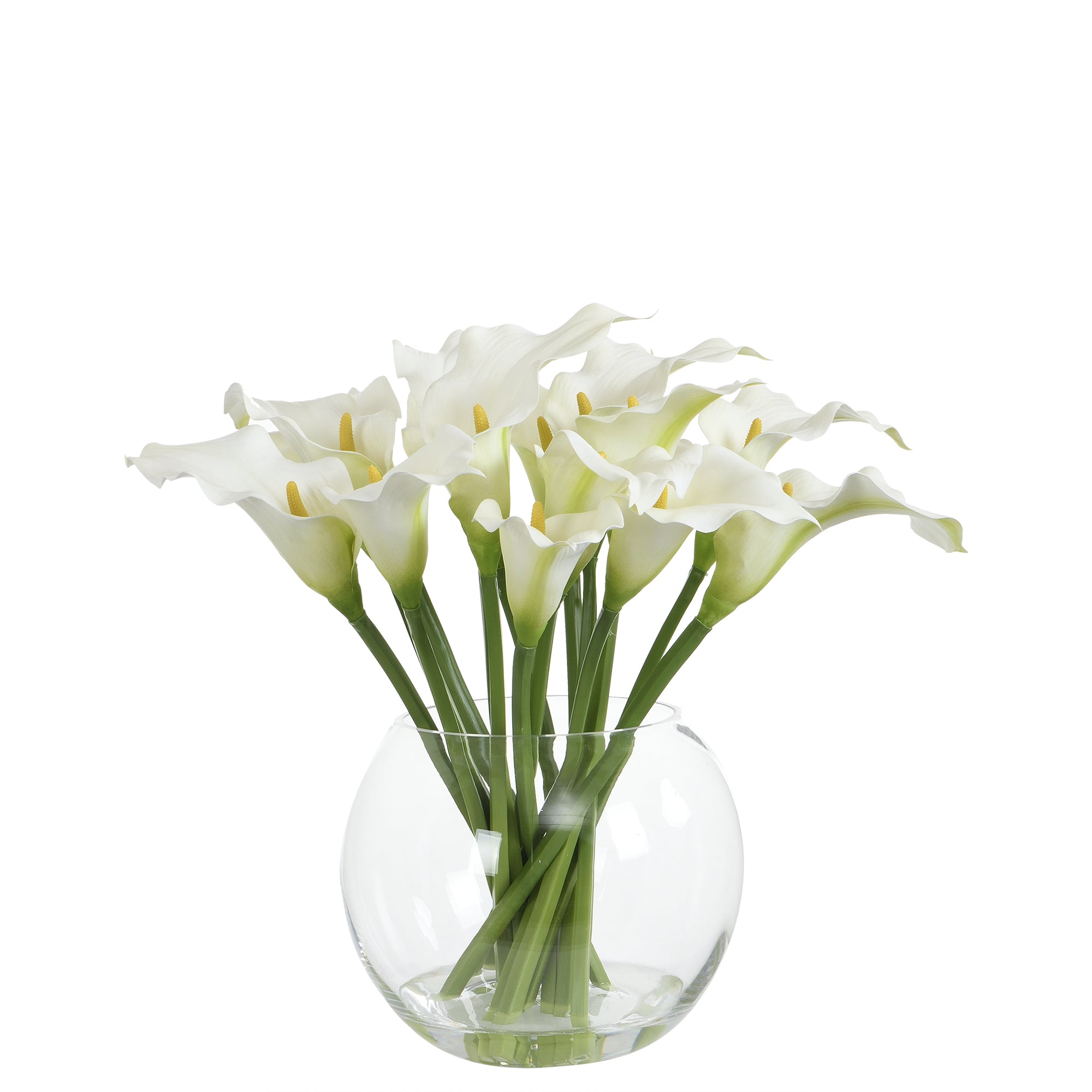 Composition d'arums artificiel en vase H45, SIA DECO