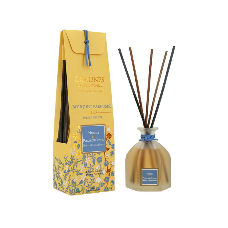 Diffuseur de parfum Coloré NÉROLI & FLEUR DE COTON, COLLINES DE PROVENCE
