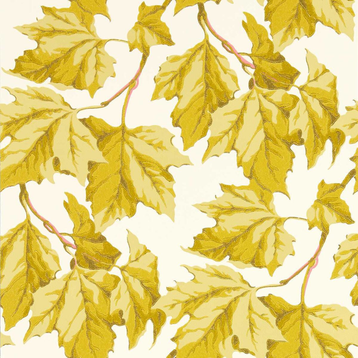 Dappled Leaf Citrine Wallpaper, HARLEQUIN X SOPHIE ROBINSON