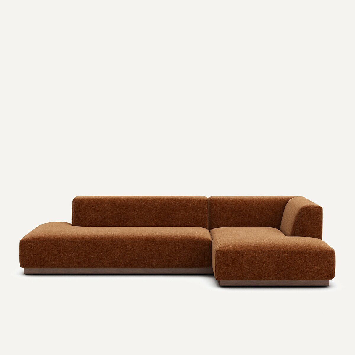 AM.PM Rechter hoekbank XL in chenille fluweel, Jacopo