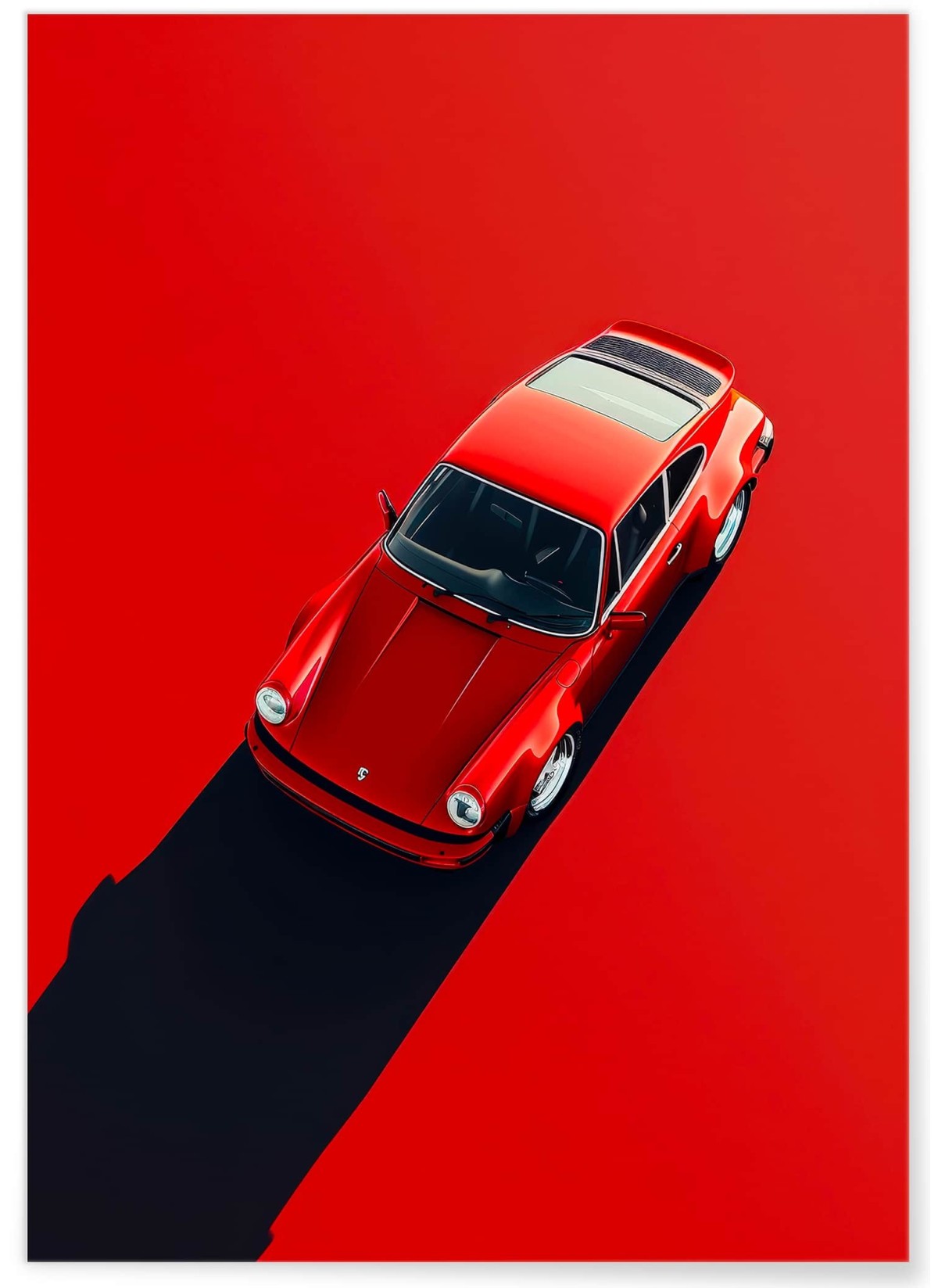 Affiche 911 rouge - Style minimaliste et élégant, L'AFFICHERIE