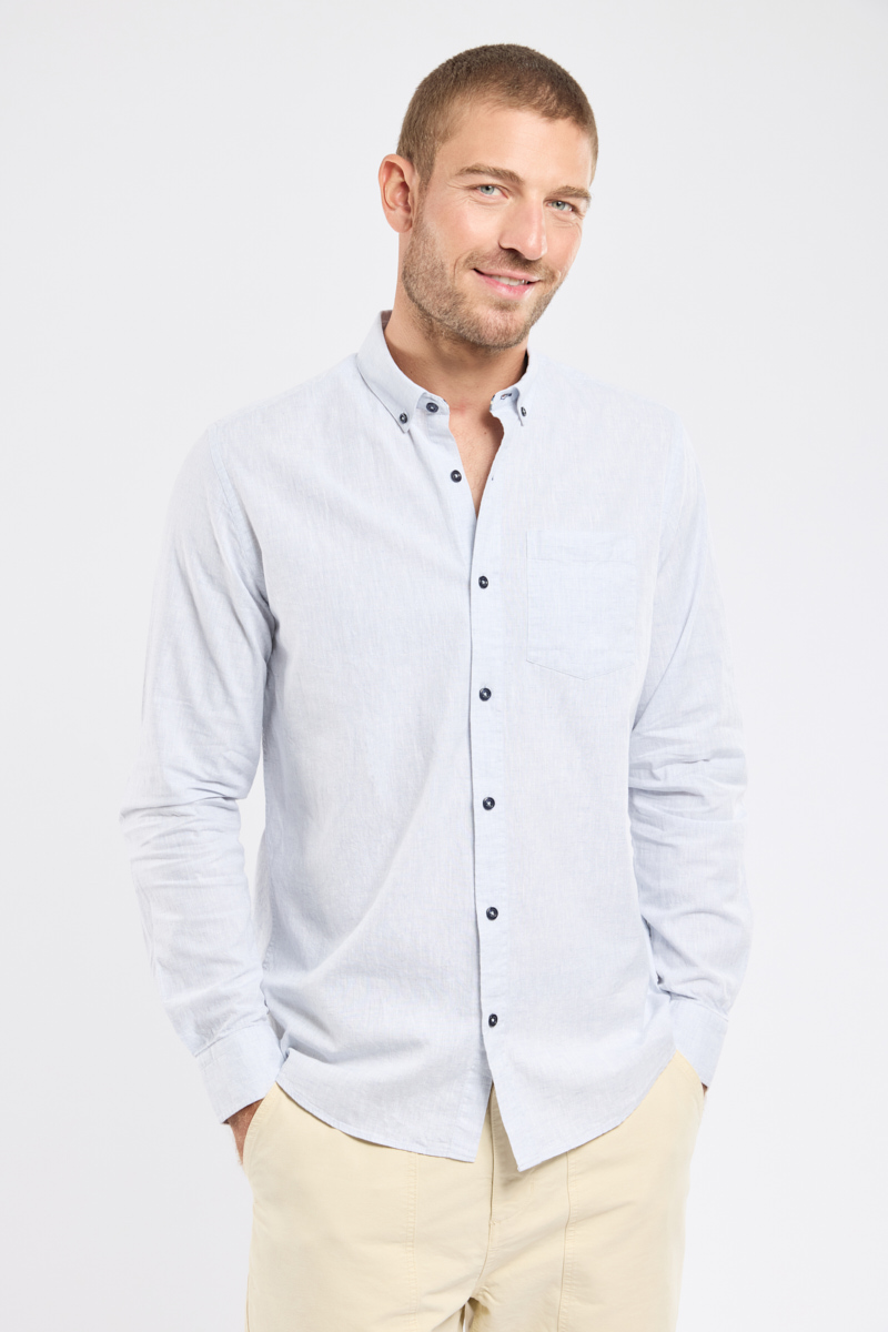 Chemise en coton et lin ETIMO, BERMUDES