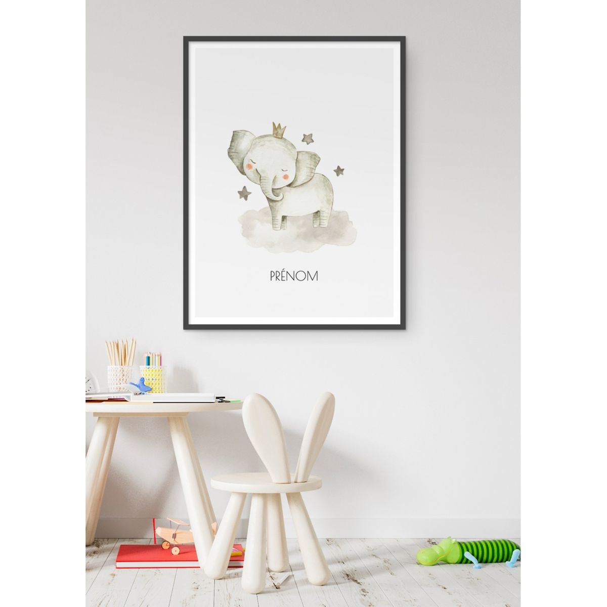Affiche Bebe Et Enfant Prenom Blanc L Afficherie La Redoute