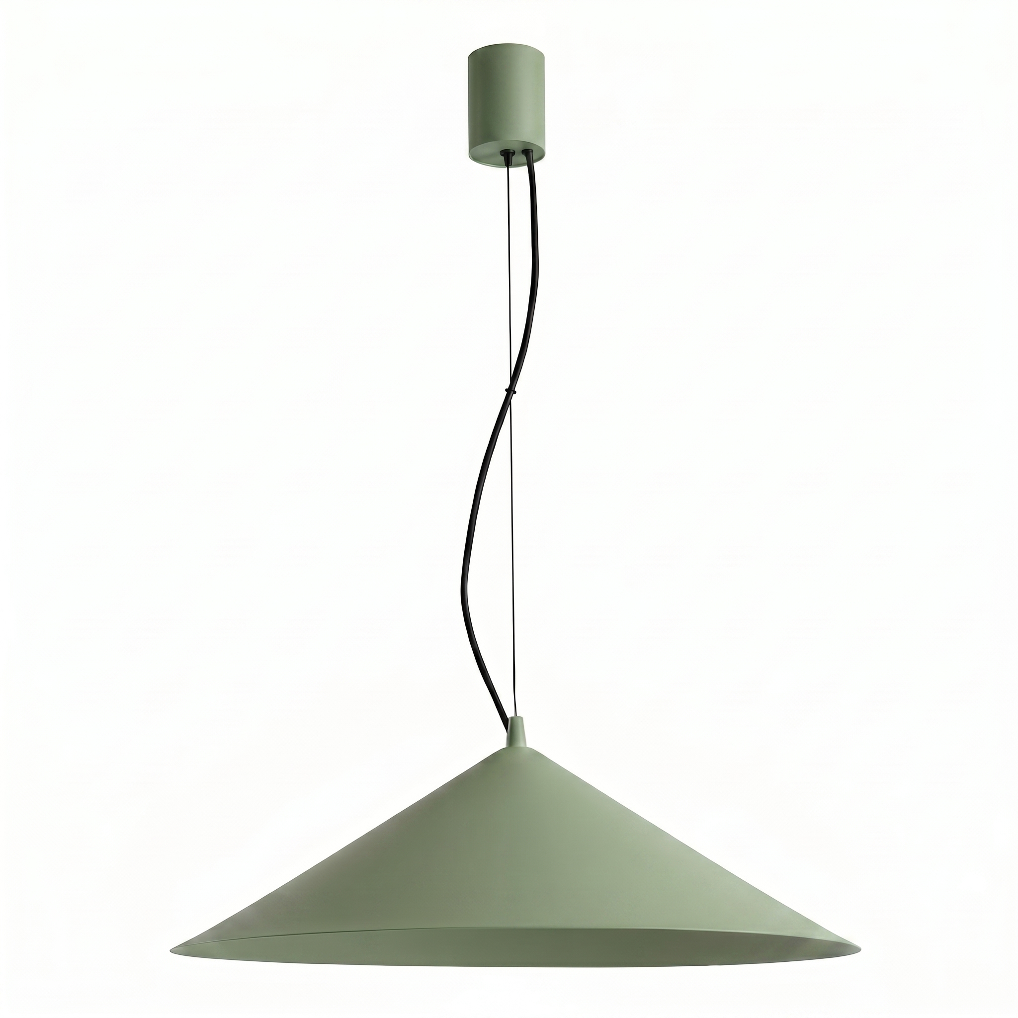 Suspension Acier Vert Olive LED 1 Fint, EDEN
