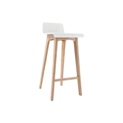 Chaise de bar scandinave en bois clair H75 cm BALTIK MILIBOO