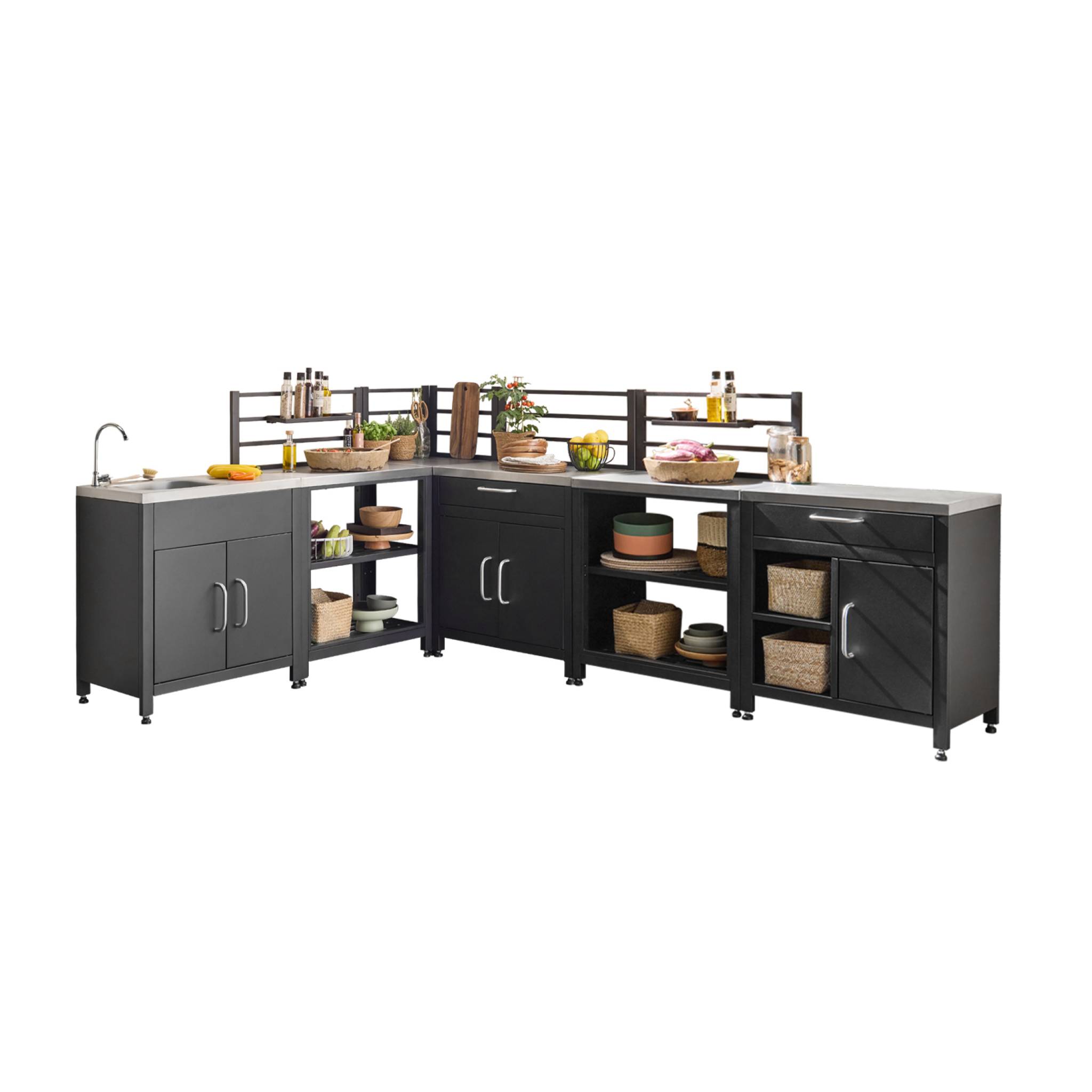 Cuisine extérieure 6 modules acier inoxydable GRIMAUD 6 MODULES, SWEEEK