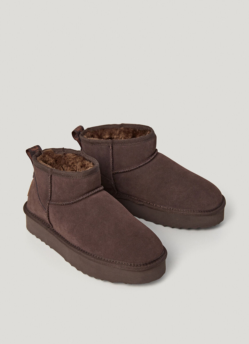 Bottines fourrées en cuir DISS YOUNG, PEPE JEANS