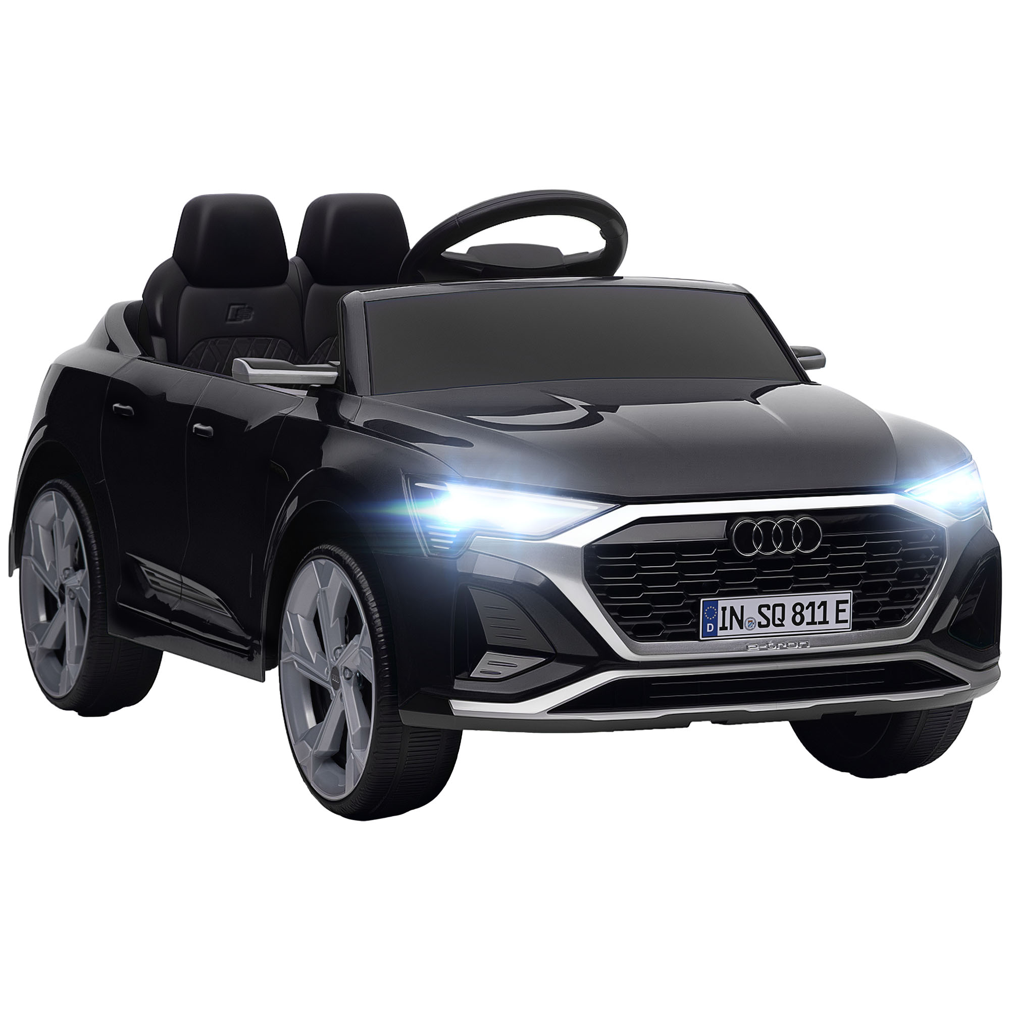 Voiture électrique à conducteur assis PP Noir, AIYAPLAY