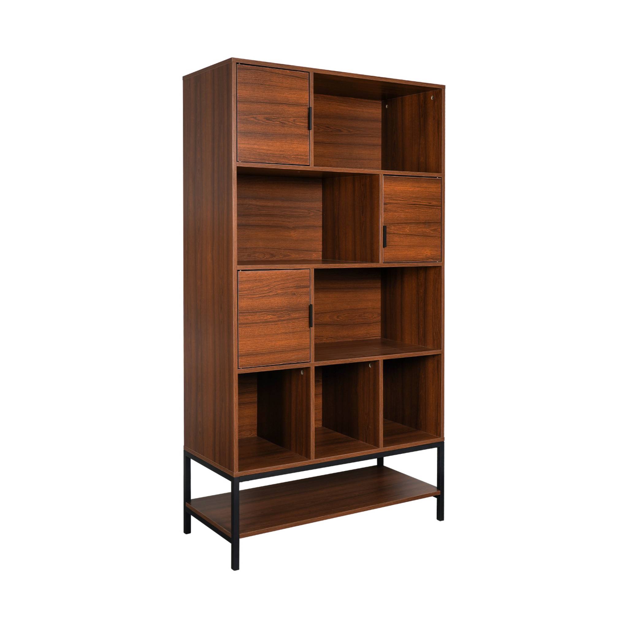 Bibliothèque décor noyer 9 compartiments WALNUT, SWEEEK