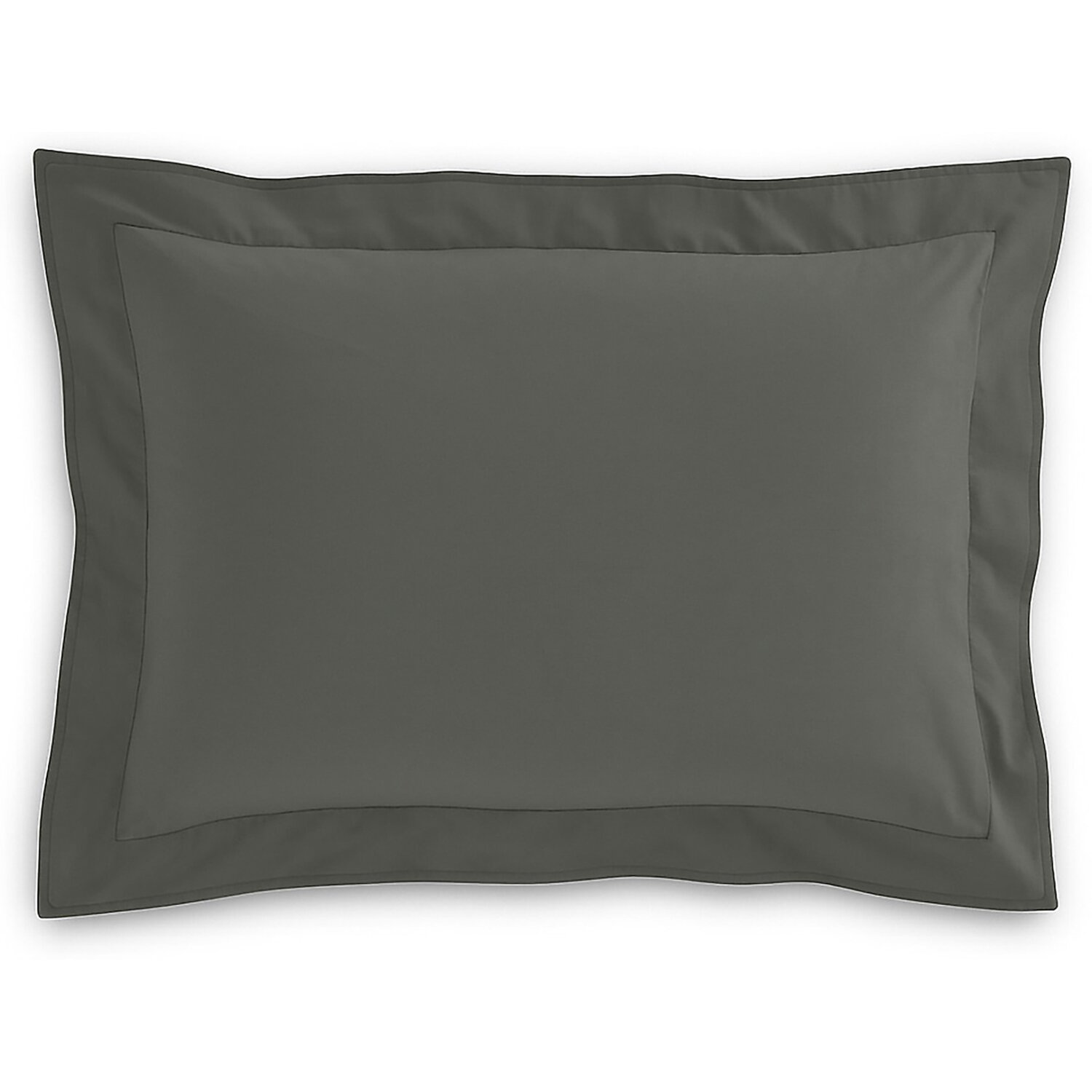 Taie d'oreiller avec volant gris anthracite, C DESIGN HOME TEXTILE