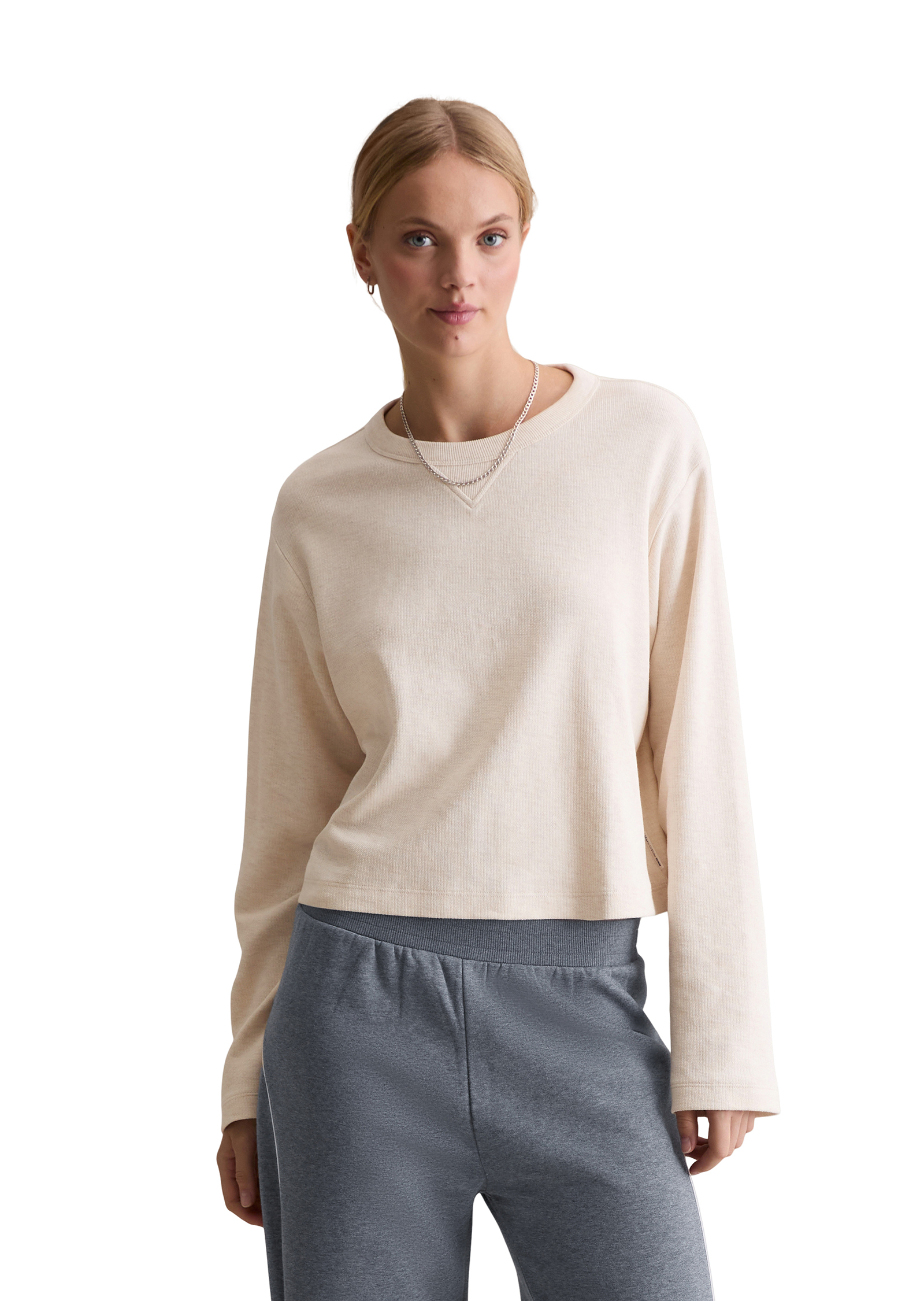 T-shirt long relaxed en jersey lourd, MARC O’POLO DENIM