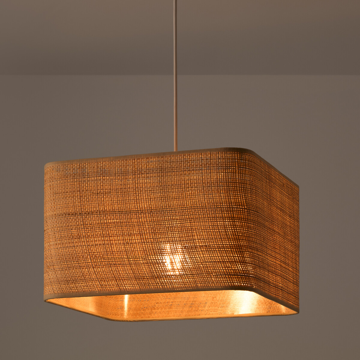 Lampadario / paralume doppio ø40 cm, dolkie naturale La Redoute Interieurs