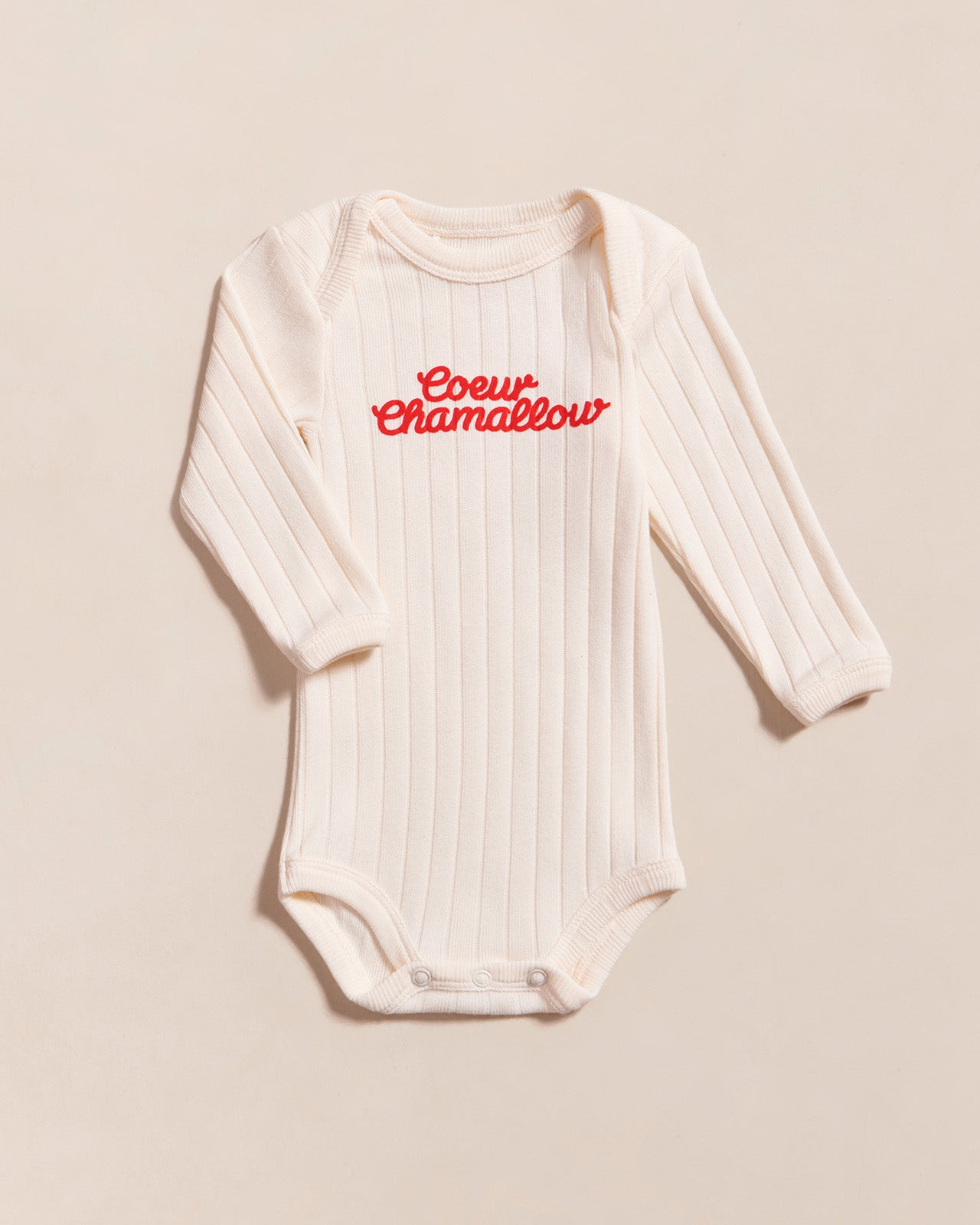 Body en coton bio imprimé velours, CŒUR CHAMALLOW, EMOI EMOI
