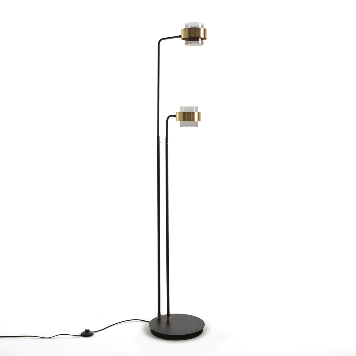 Botello Metal & Glass Reading Floor Lamp With Adjustable Arms