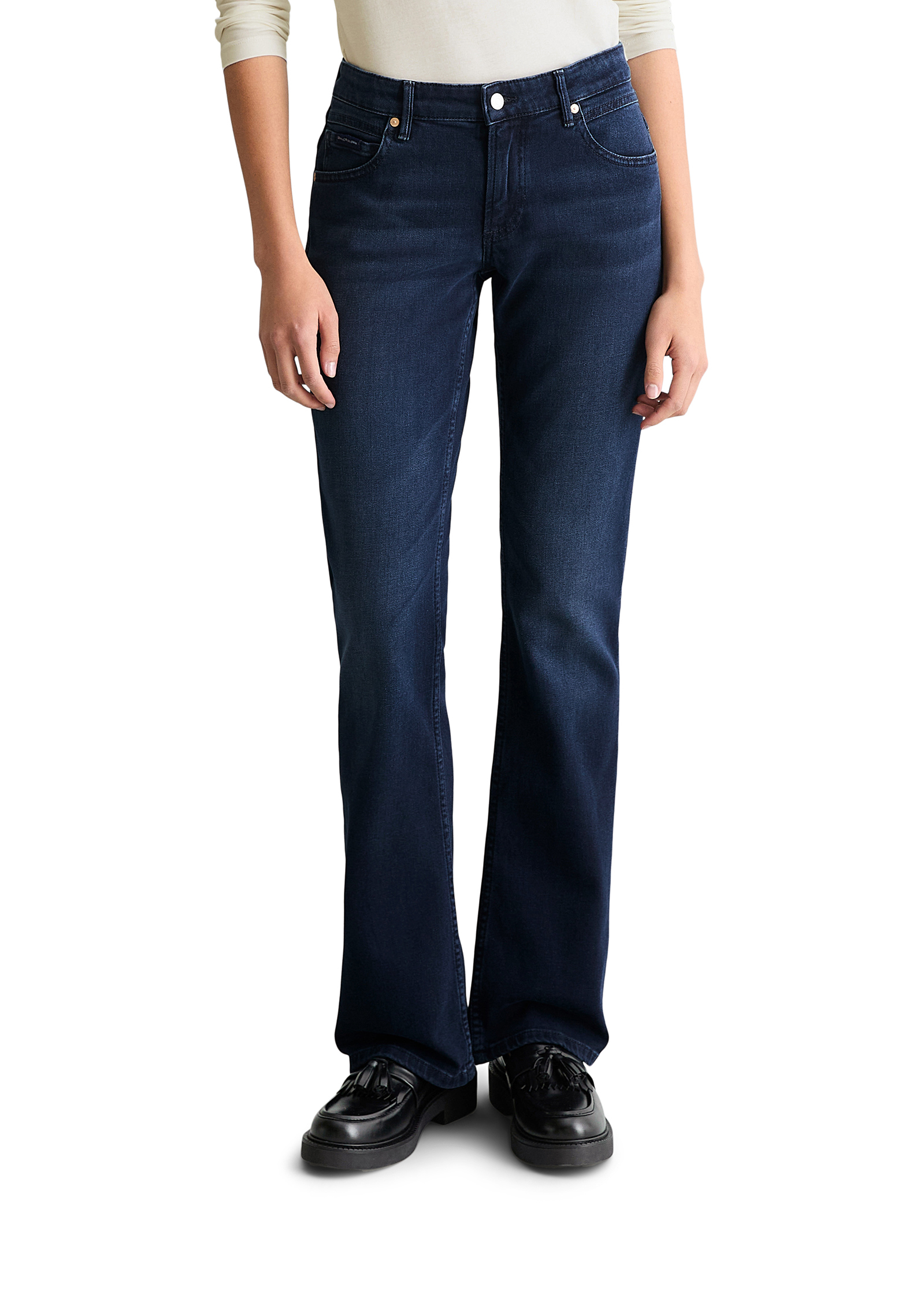 Jeans modèle Nella slim bootcut en coton organique stretch, MARC O’POLO DENIM