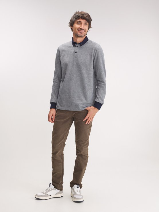 Polo manches longues ommatpol marine Tbs La Redoute