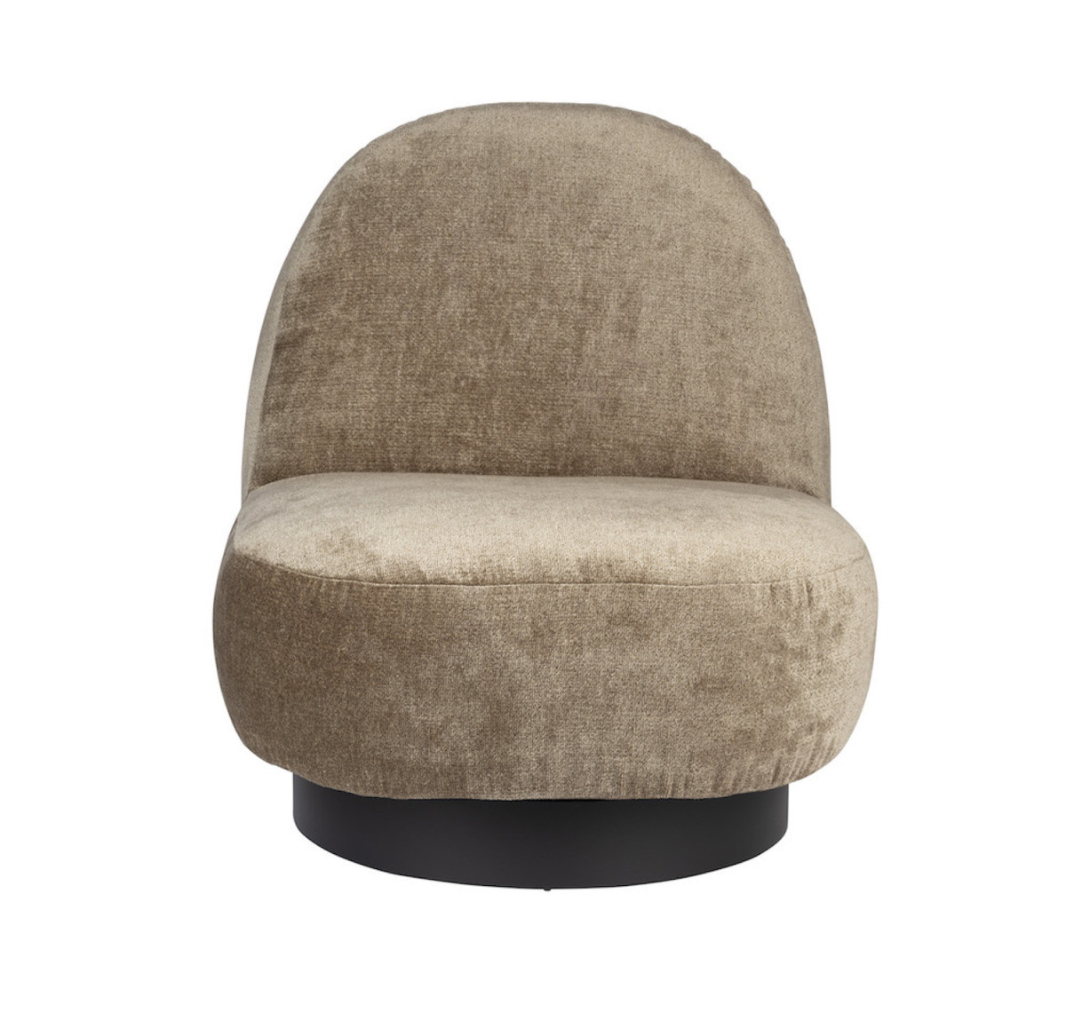 Fauteuil rotatif en tissu doux - EDEN, ZUIVER