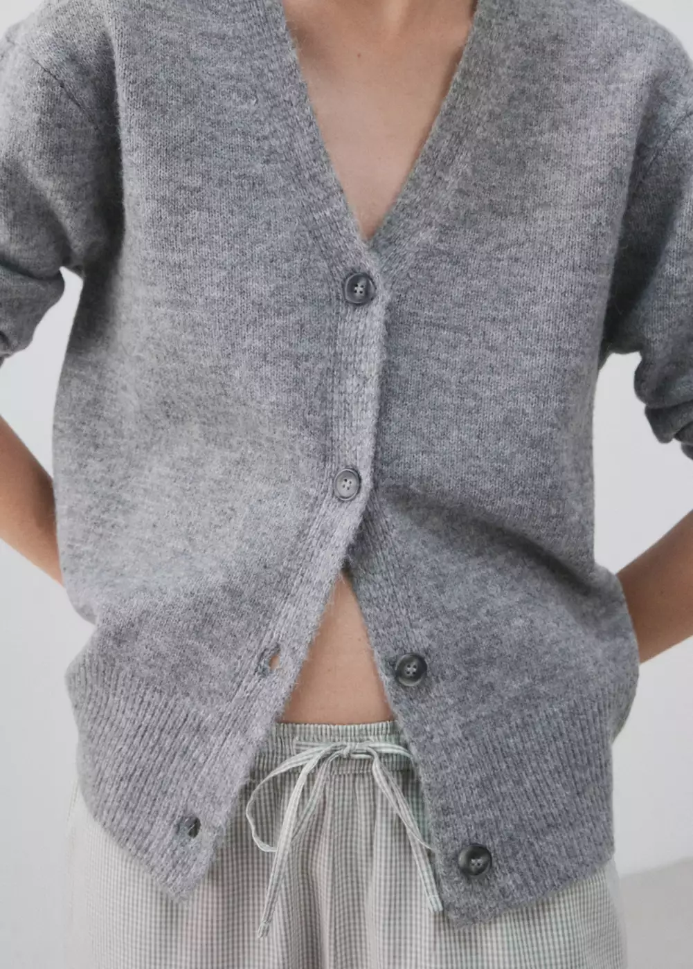 Cardigan maille col V, MANGO