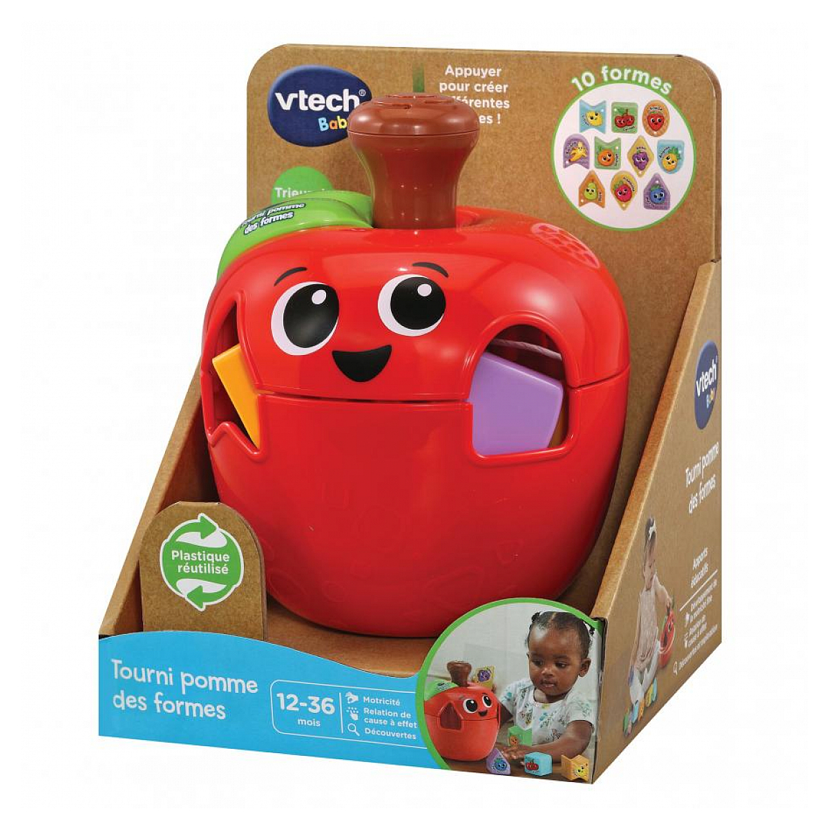 Tourni pomme des formes (plastique reutilise), VTECH