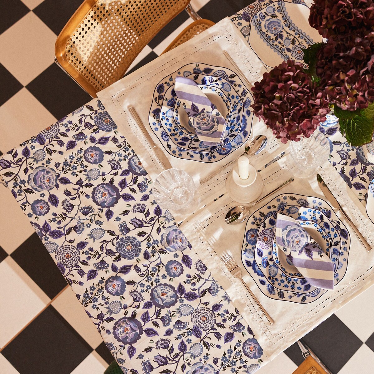 200cm Strawberry Garden Blue Tablecloth, CATH KIDSTON