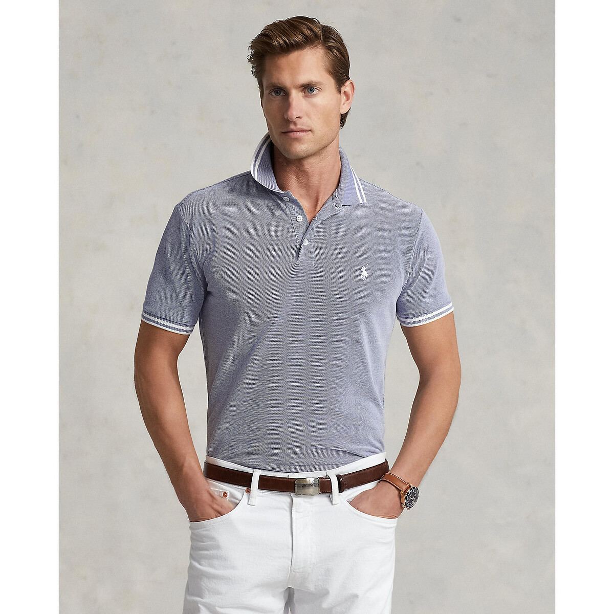 Stretch cotton shop polo shirt