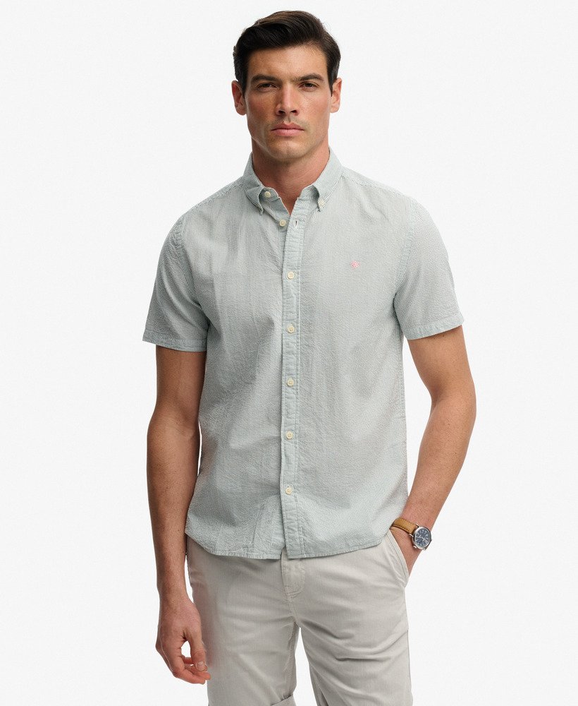 Chemise à manches courtes en seersucker classique, SUPERDRY