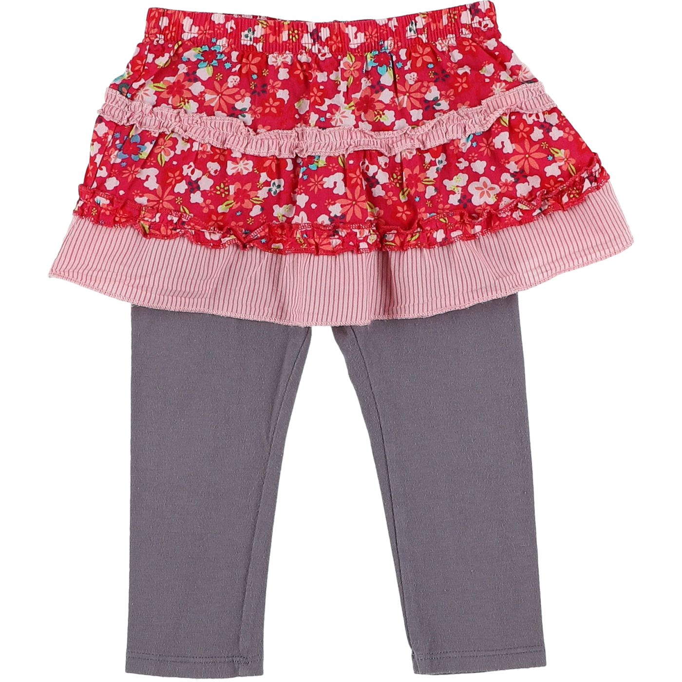 Jupe + leggings gris - Très bon état, VERTBAUDET