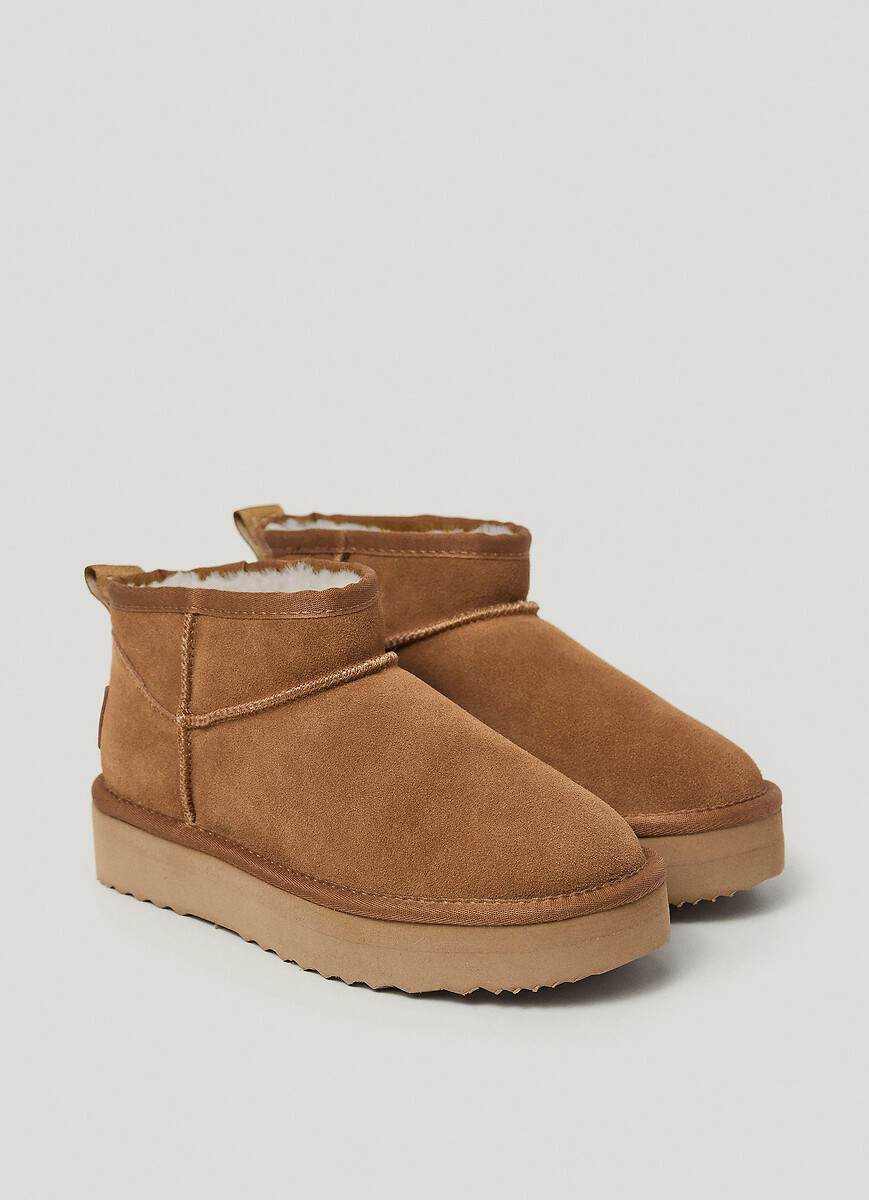 Bottines fourrées en cuir DISS YOUNG, PEPE JEANS