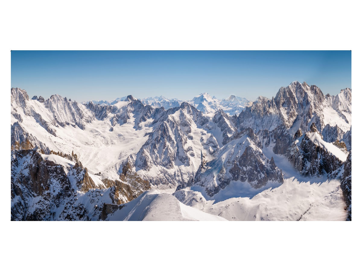 Toile de fond Sommets de montagne enneigés, JARDIDECO