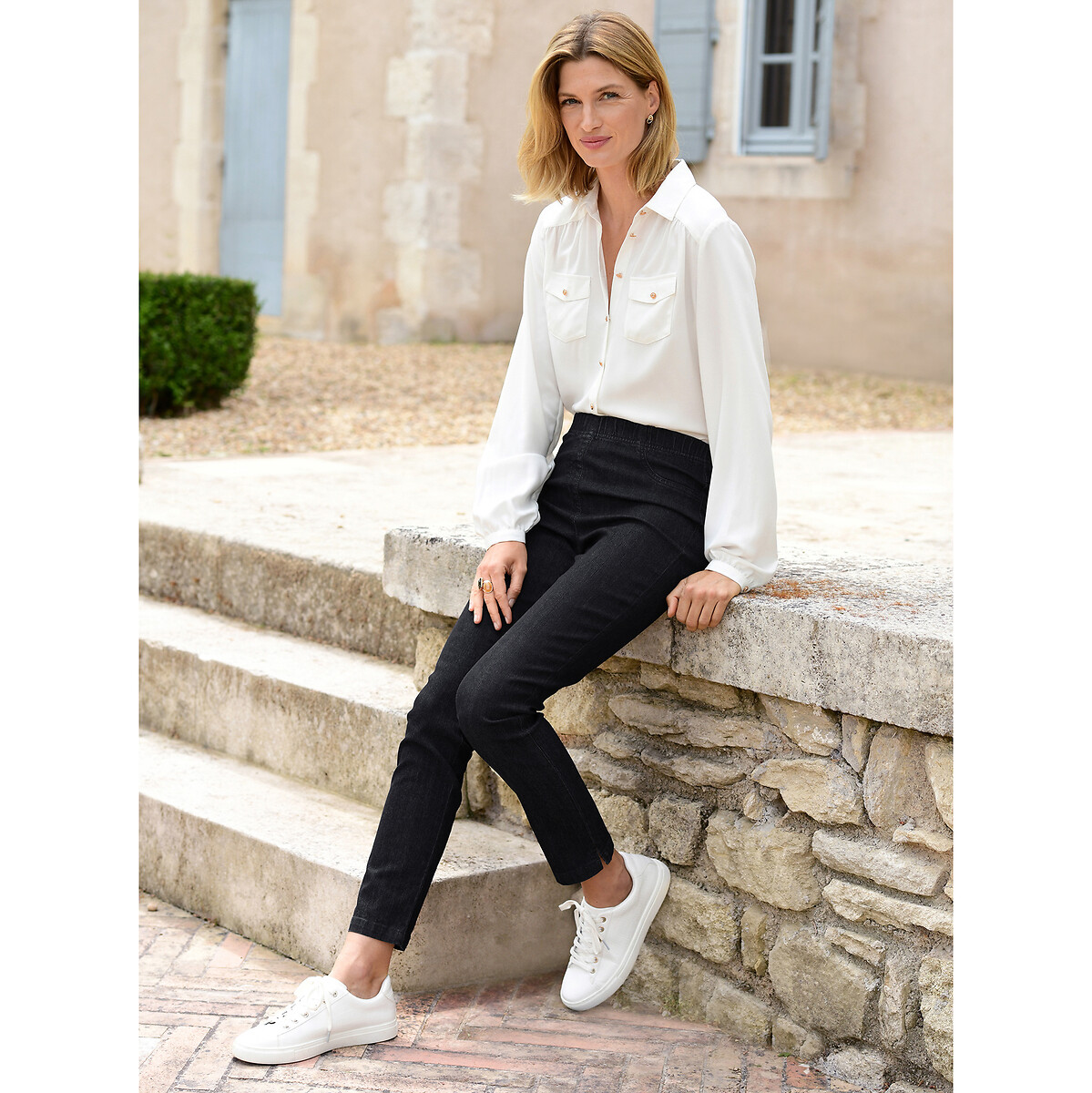 Long sleeve blouse , off-white, Anne 