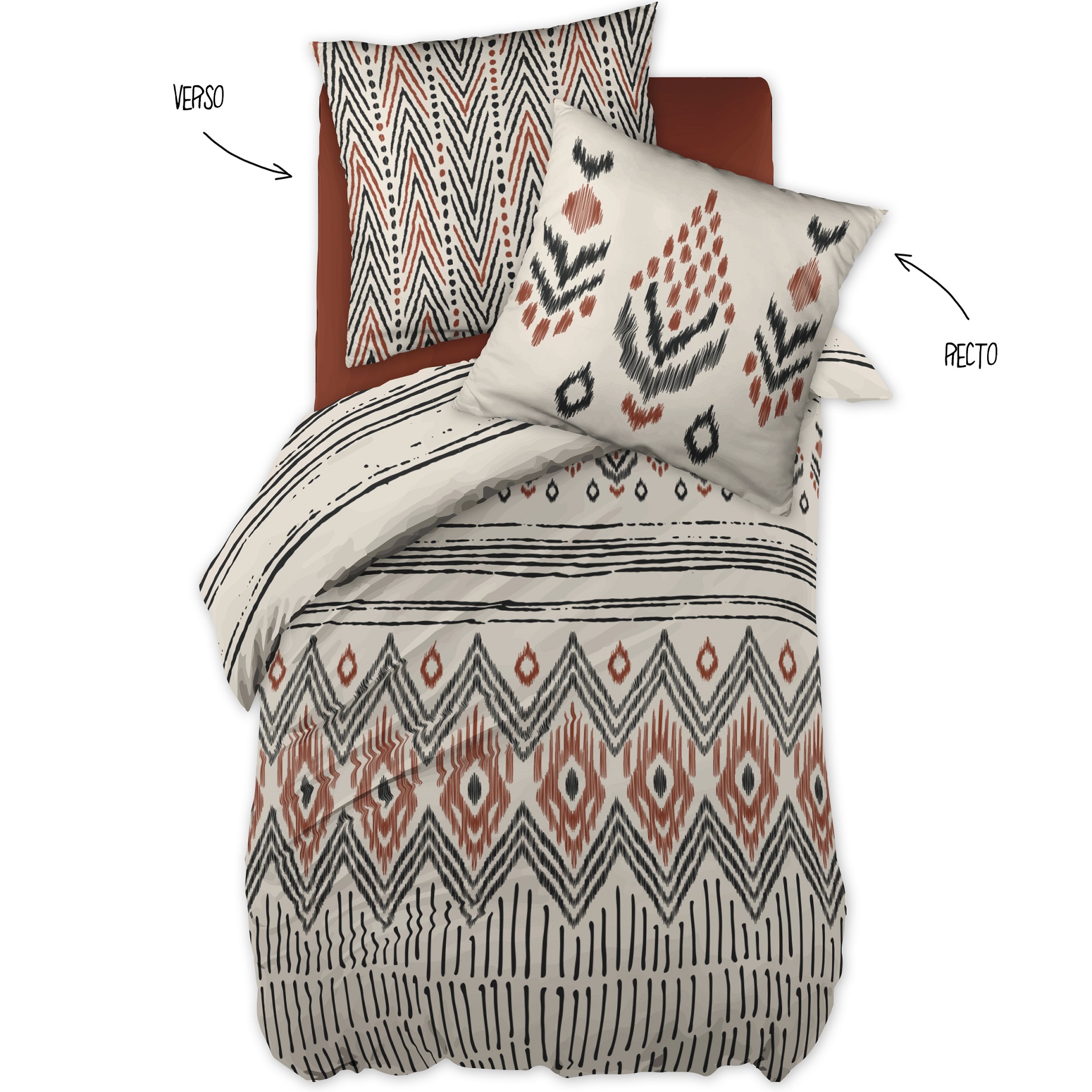 Parure Housse de couette Ethnic, EDEN