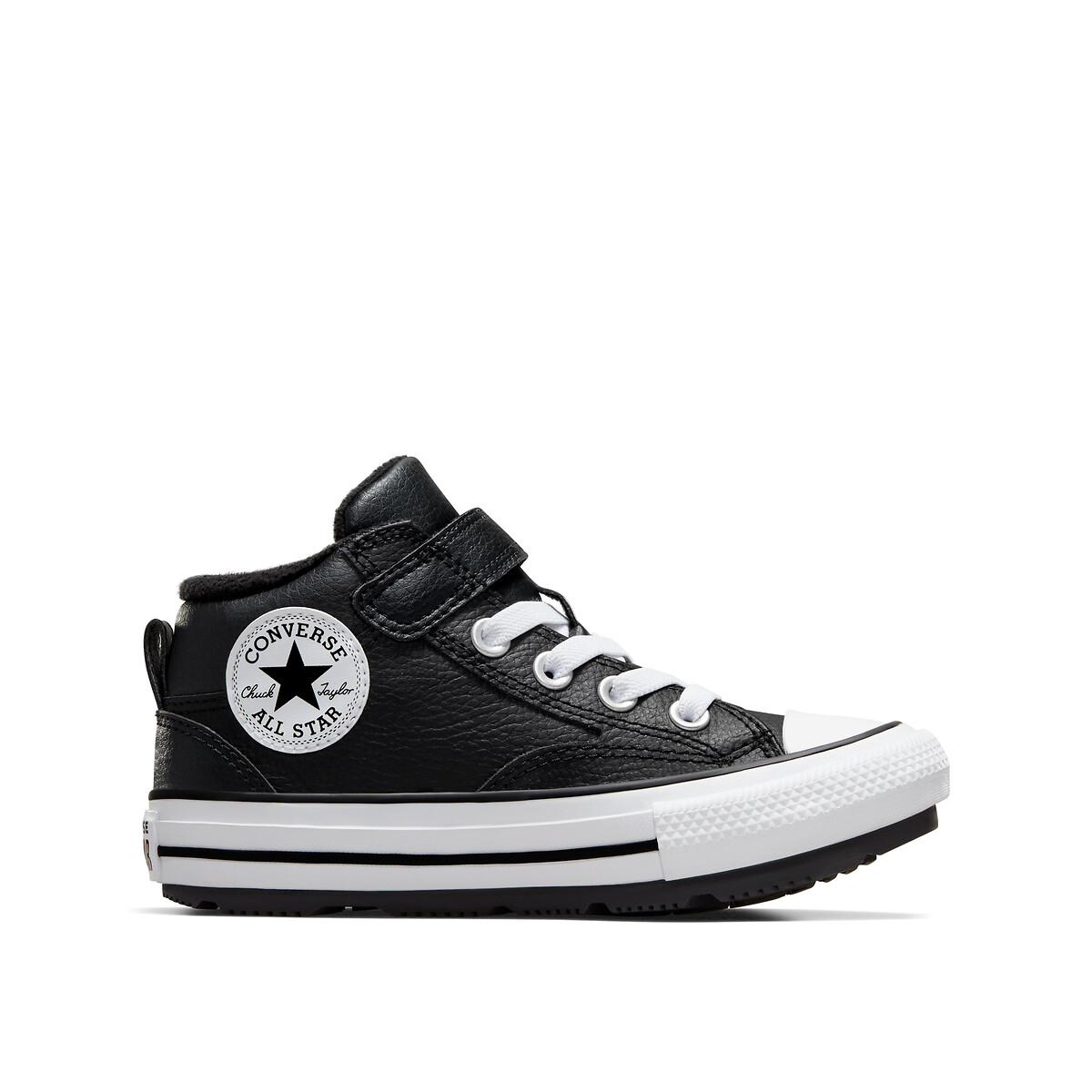 Kids black leather clearance converse