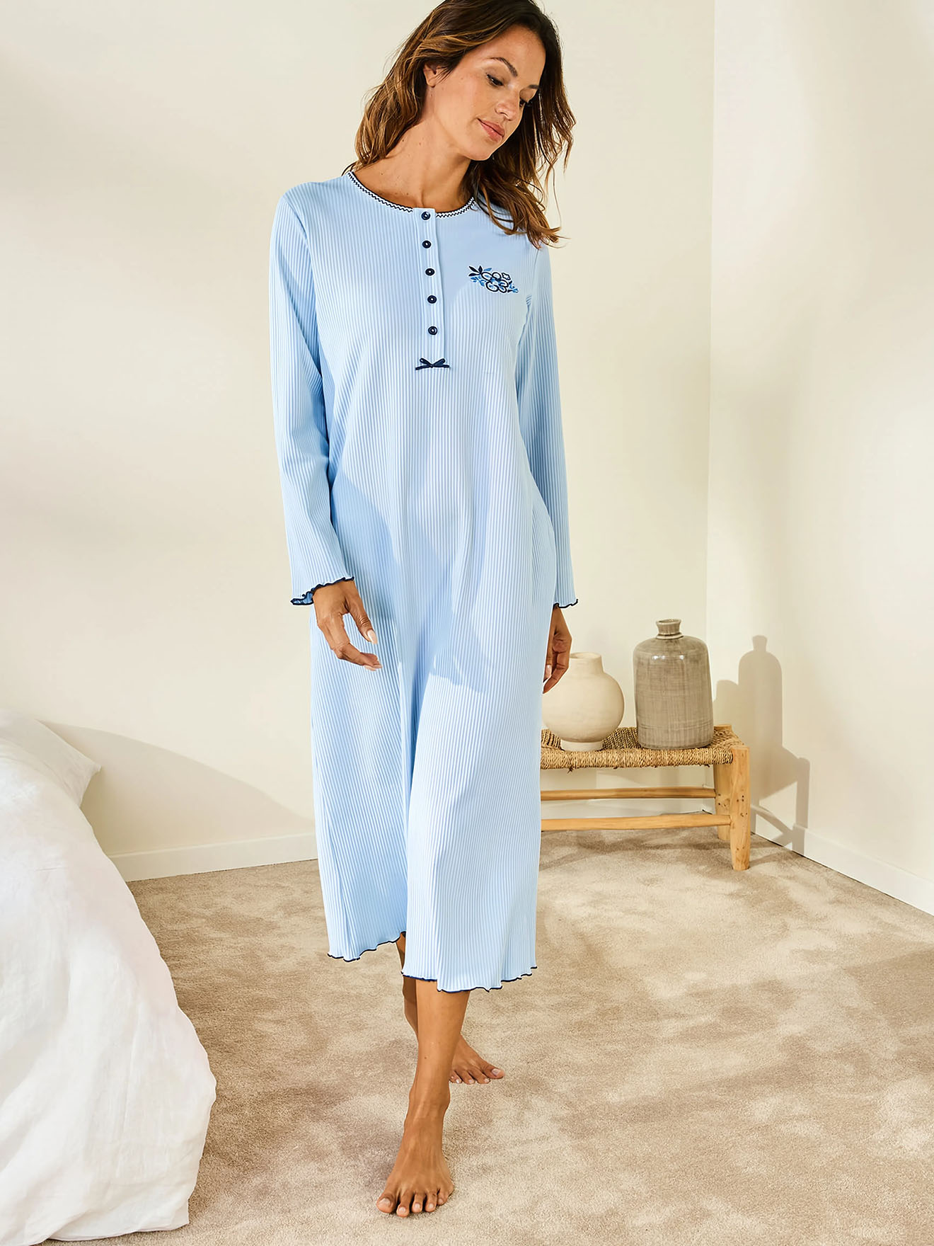 Chemise de nuit longue coton, DAXON