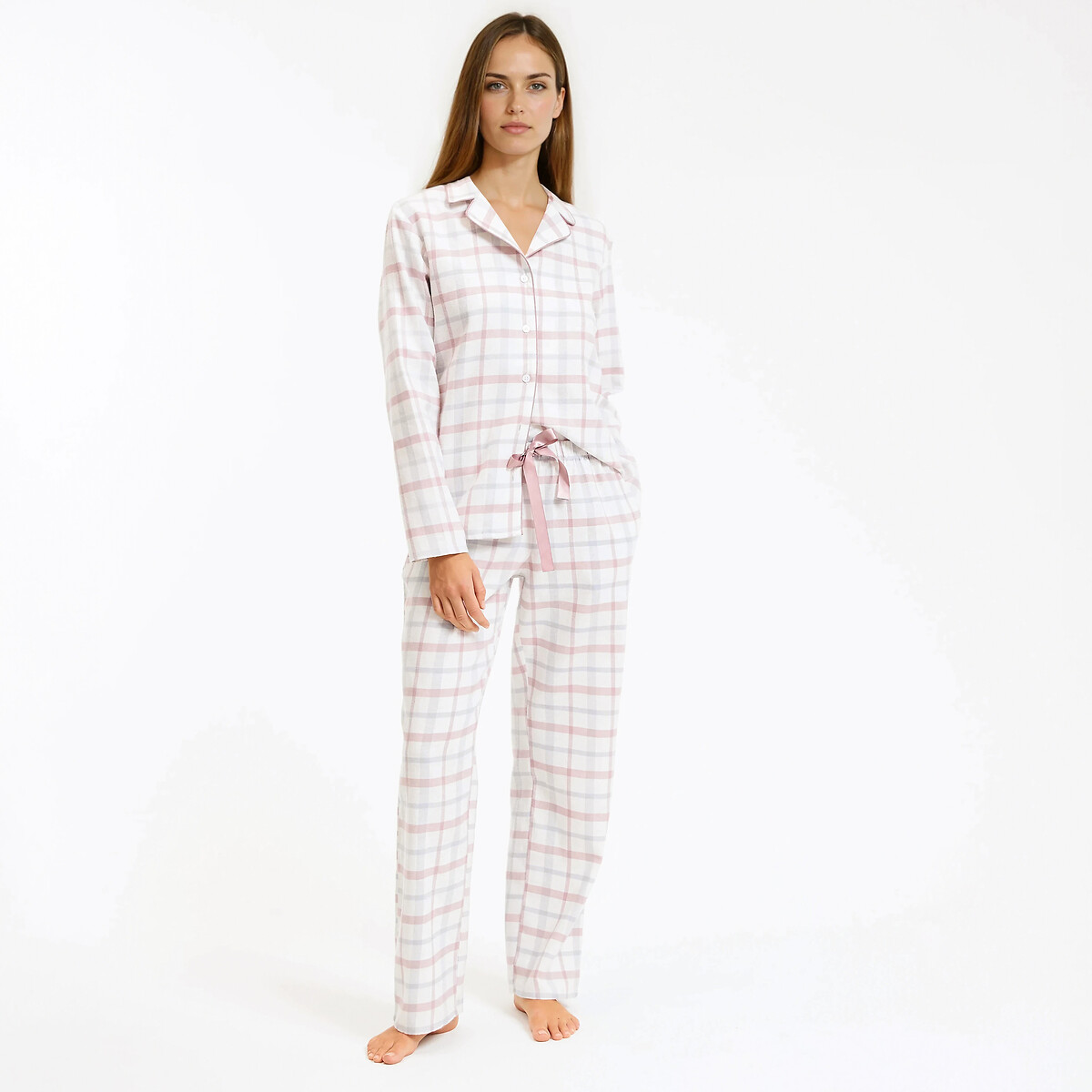 Pyjama en flanelle de coton, à carreaux, ANNE WEYBURN