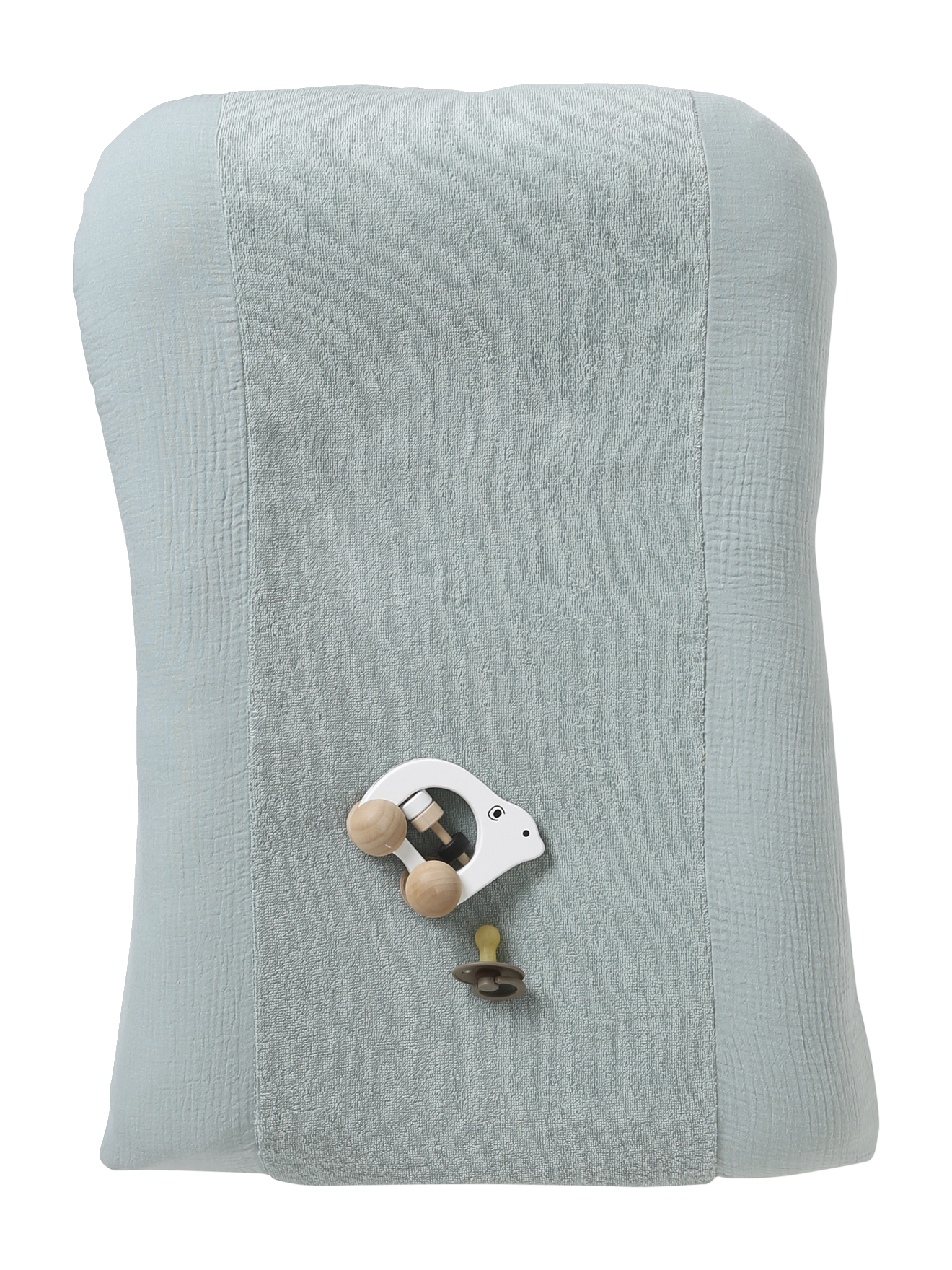 Housse matelas à langer bi-matière gaze de coton/éponge, VERTBAUDET