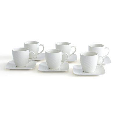 Set of 6 Veldi Porcelain Cups and Saucers LA REDOUTE INTERIEURS