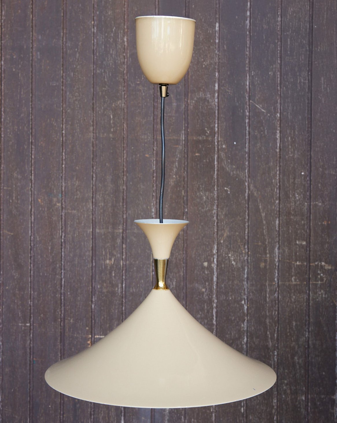 Suspension vintage design nougat Sonia N°285 - Bon état, DEBONGOUT