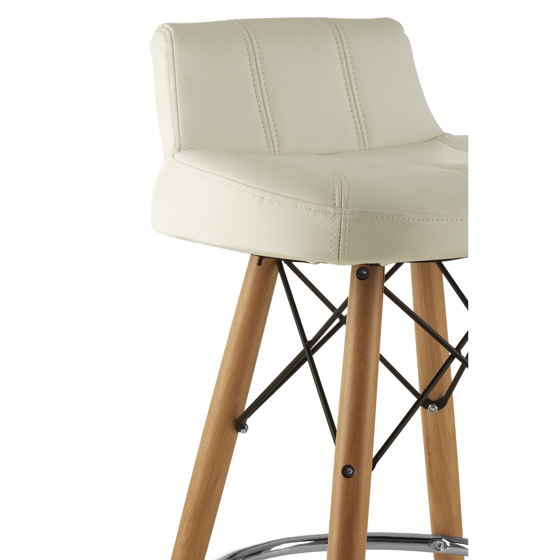 Bar Stool In White Leather Effect With, Bar Stools Target Commercial