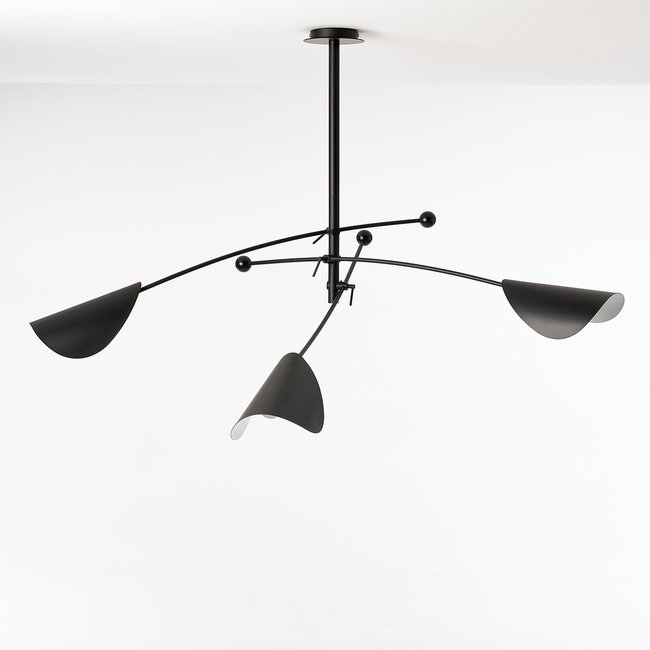 Funambule Metal Ceiling Light with 3 Adjustable Arms, black, AM.PM