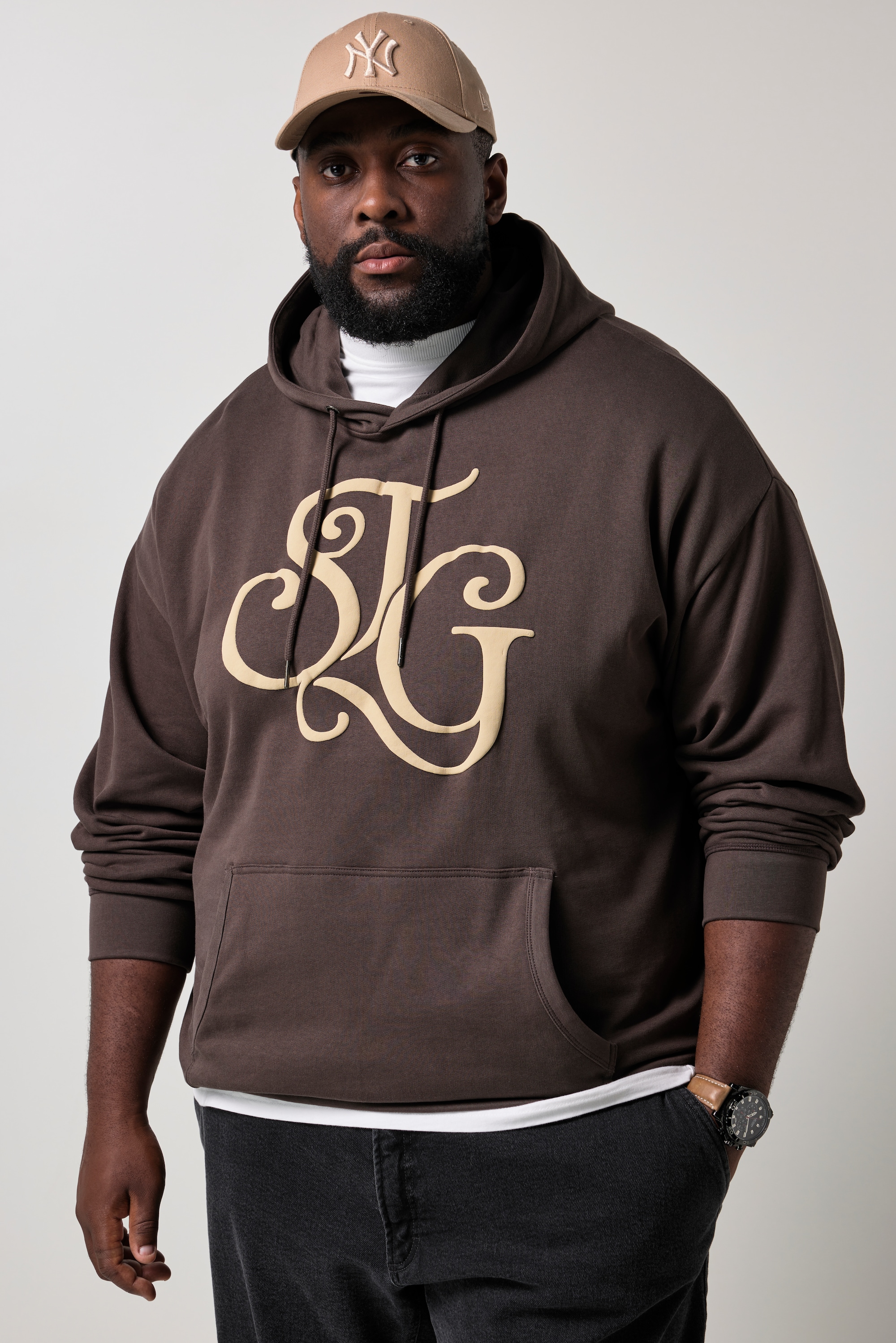 Sweat-shirt à capuche, coupe décontractée, STHUGE