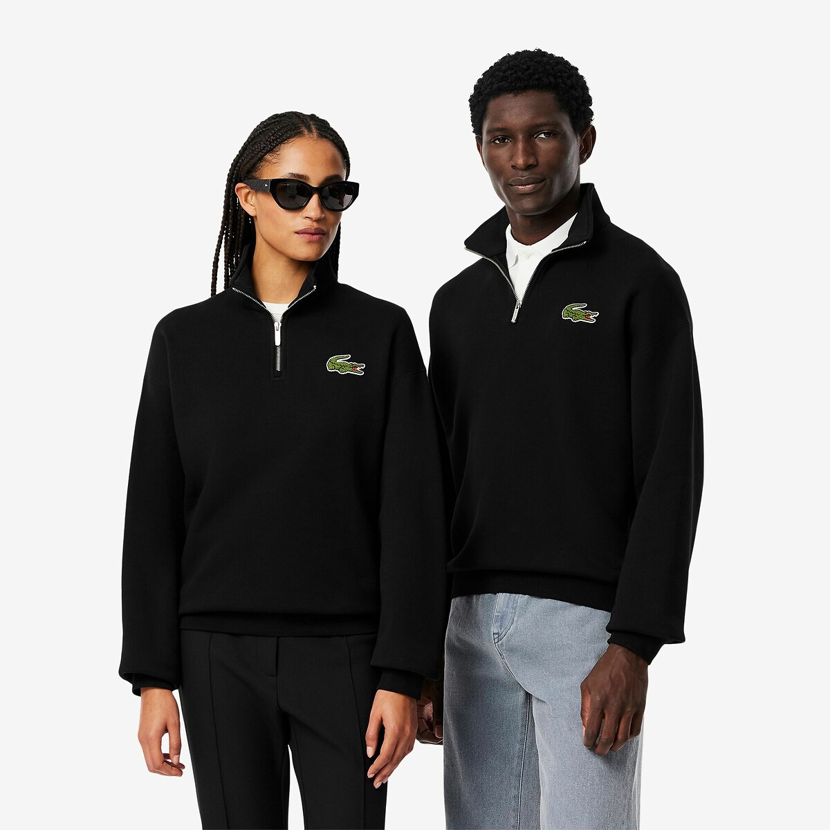 Loose Fit Sweatshirt with Half Zip, LACOSTE