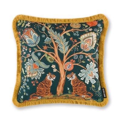 Tree Of Life Teal Filled Cushion 43x43cm PALOMA HOME