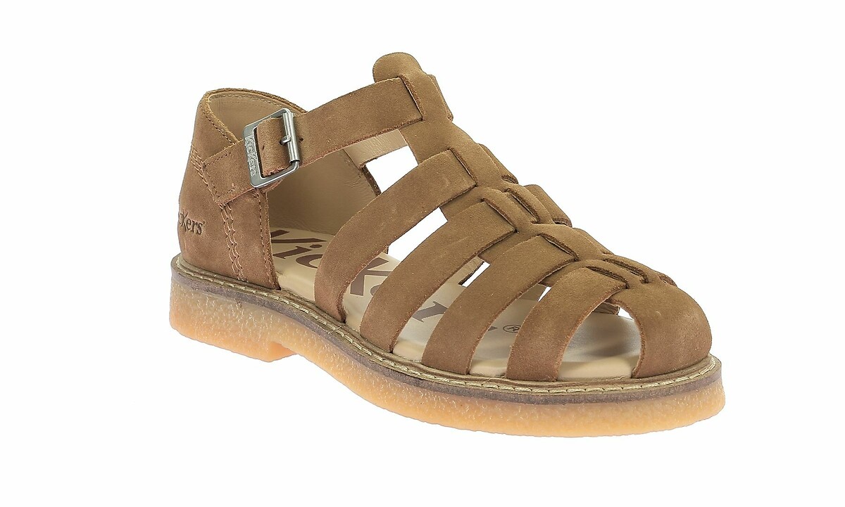 Kickers Sandalias de piel melocotón Kick Lergo — photo 2